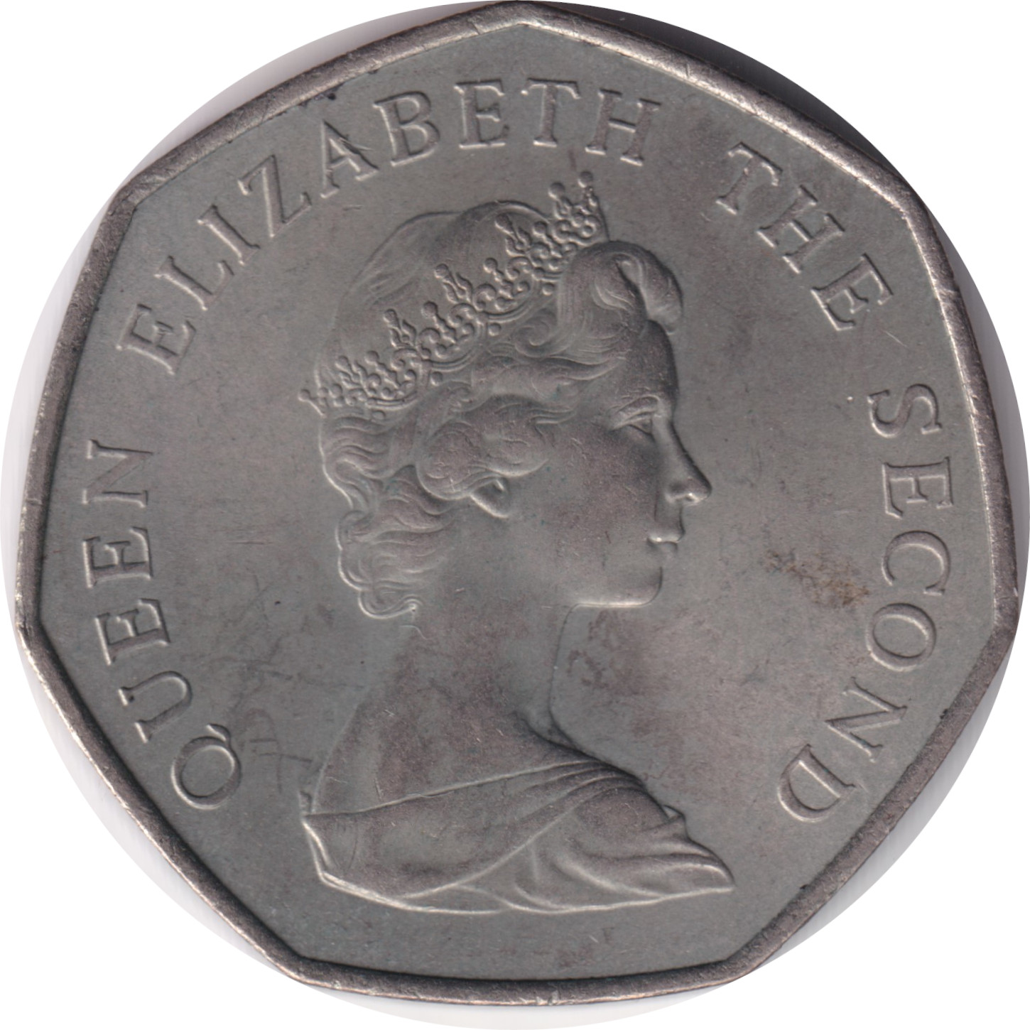 50 pence - Elizabeth II - Buste jeune - New pence