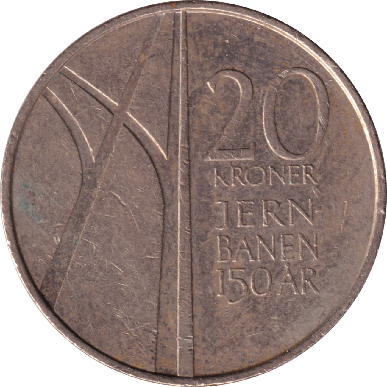 20 kroner - Chemin de Fer - 150 years