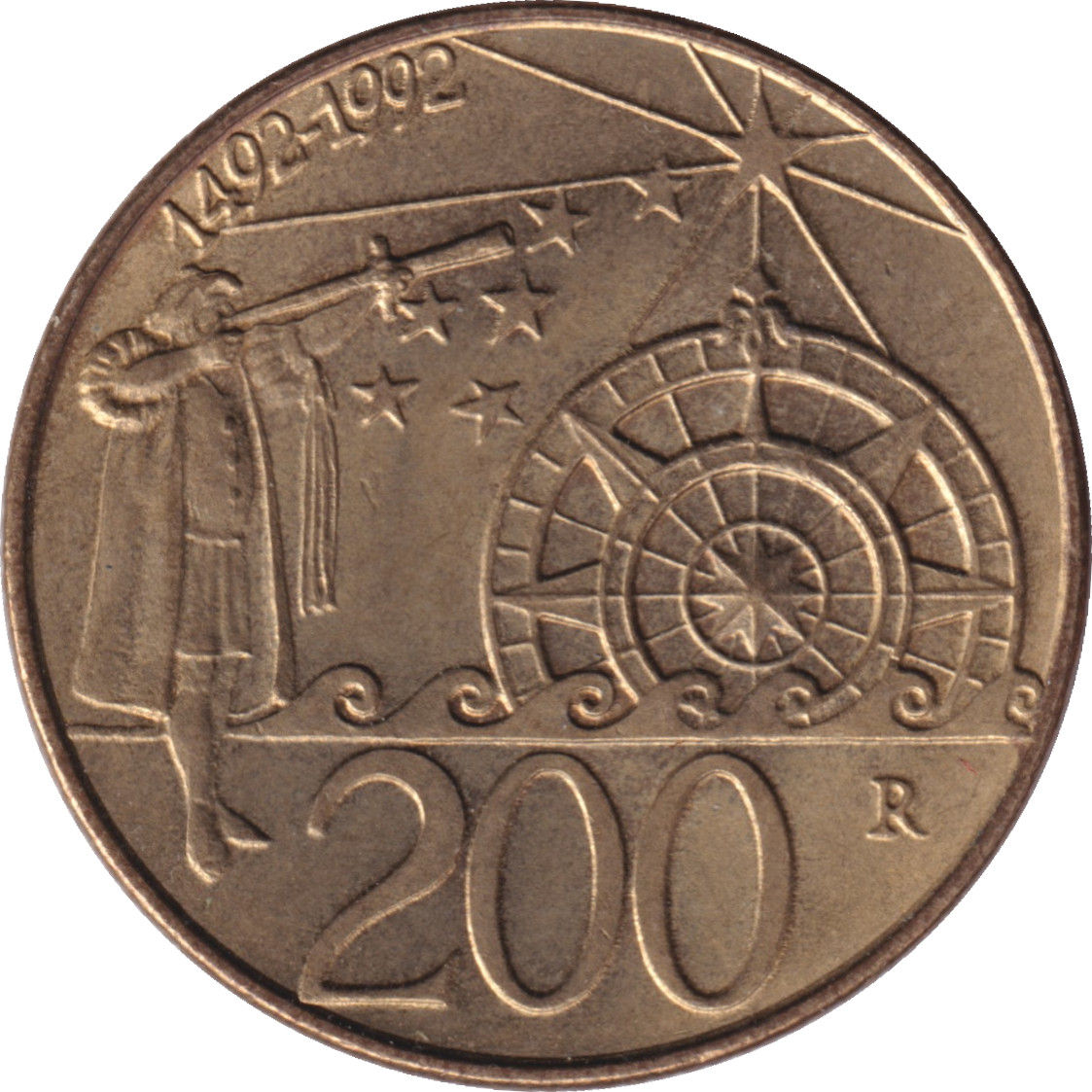 200 lire - Découverte des Amériques - 500 years