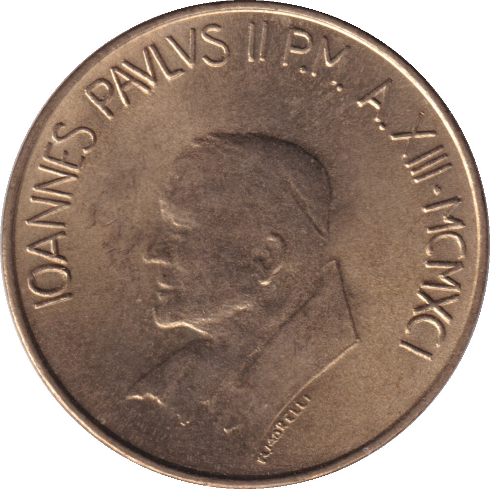 20 lire - John Paul II - Construction