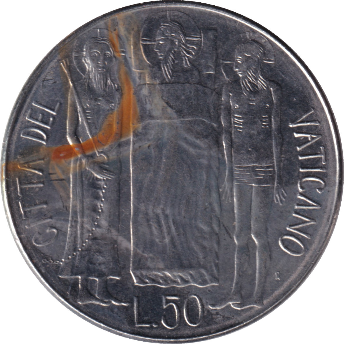 50 lire - John Paul II - Figures debout
