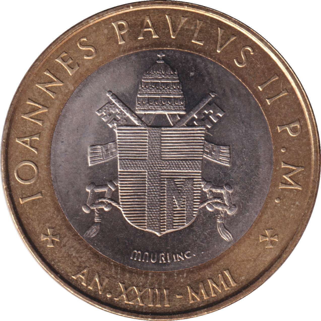1000 lire - John Paul II - Armoiries