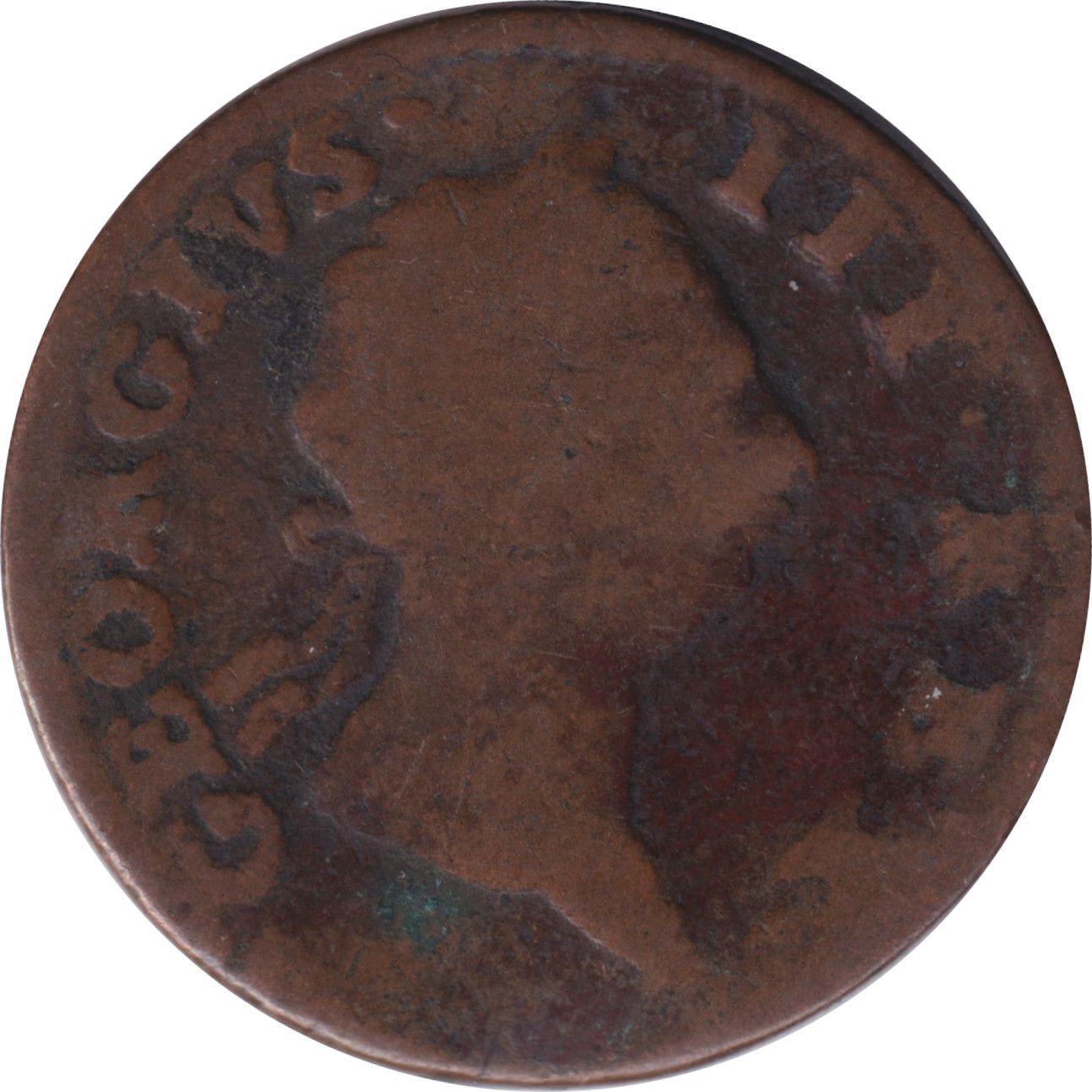 1/2 penny - George III - Buste jeune - Buste long