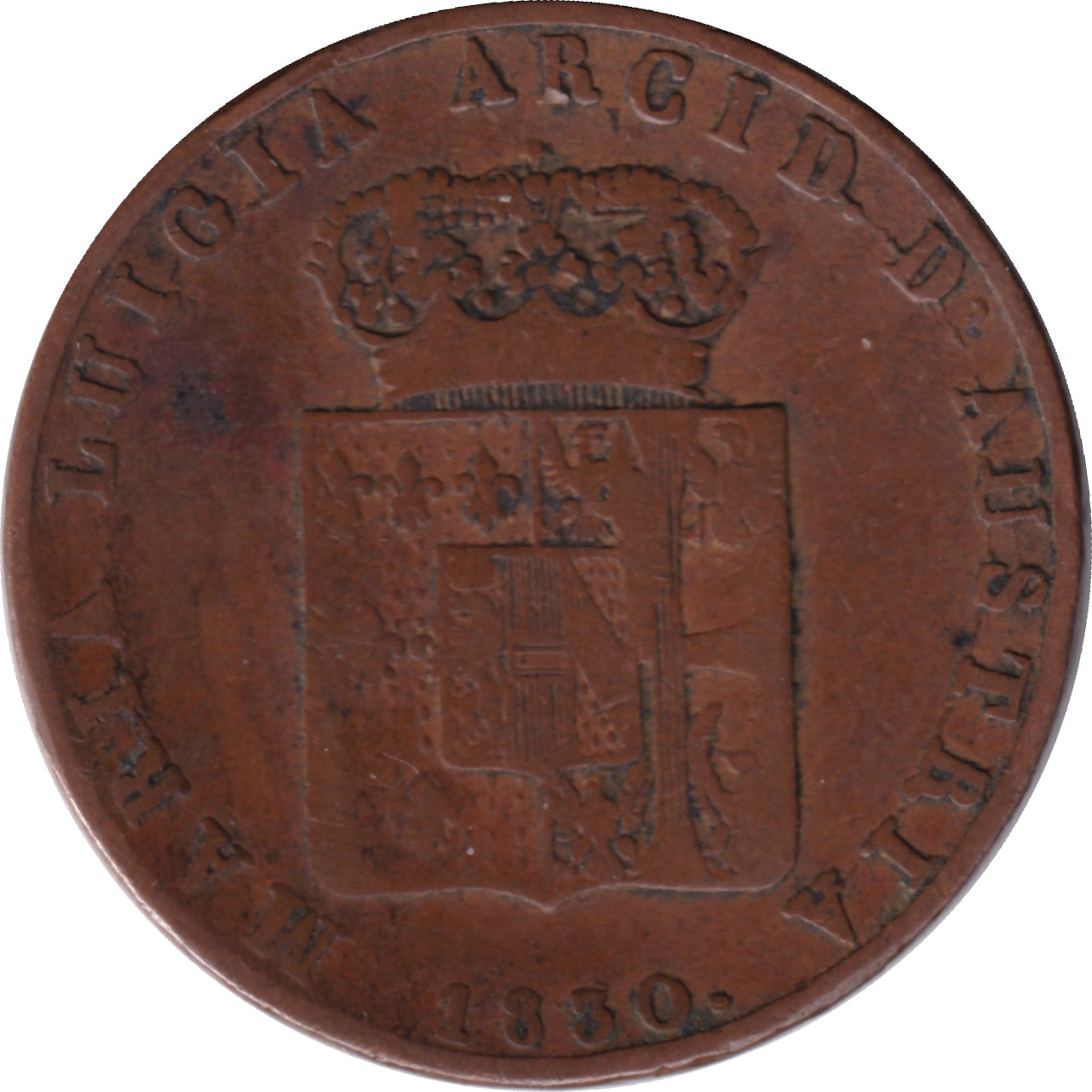5 centesimi - François II - Couronne