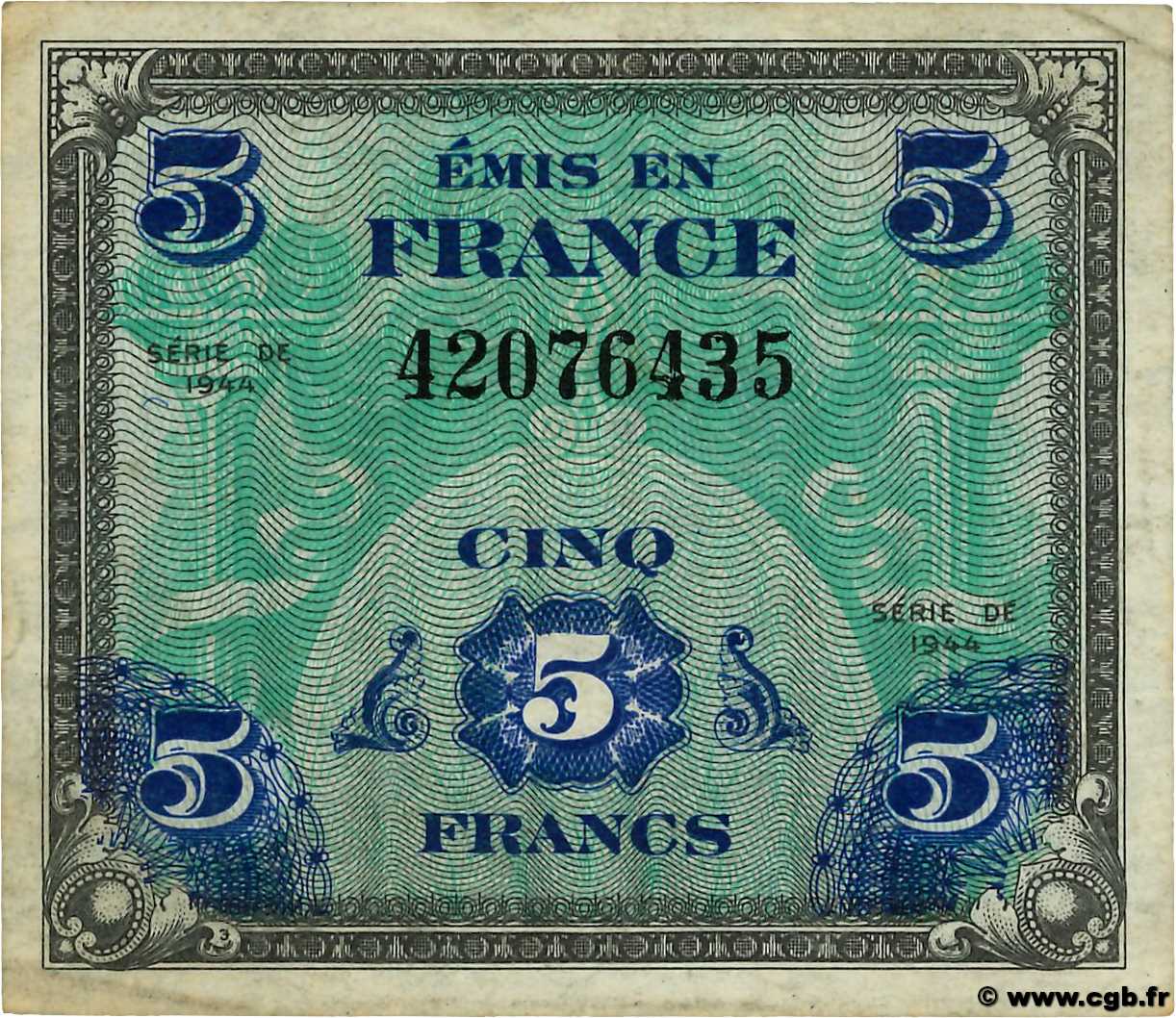 5 francs - Drapeau
