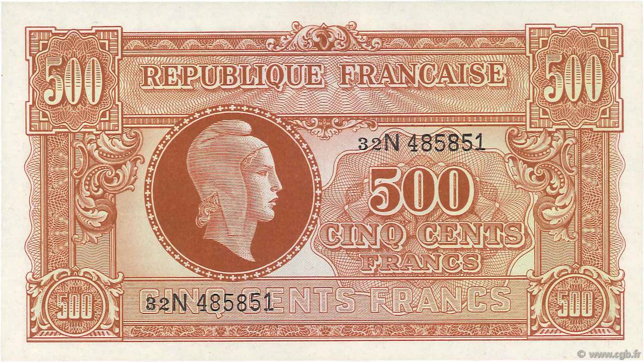 500 francs - Marianne